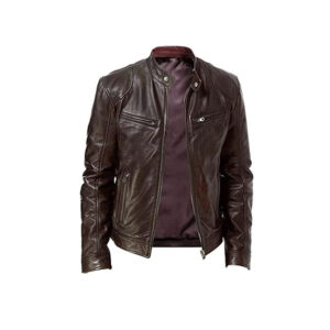 Leather Fashion Jacket - Genuine Leather Biker Jacket - Men's Motorcycle Jacket - Winter Jacket for men - Motorbike Jacket - Image 6