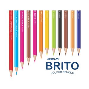 MERCURY BRITO 12 COLOUR PENCILS FULL SIZE - Image 4