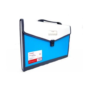 TRANBO Plastic Expanding Bag File Folder with 13 Section Pockets, FC Size, Blue - Image 4